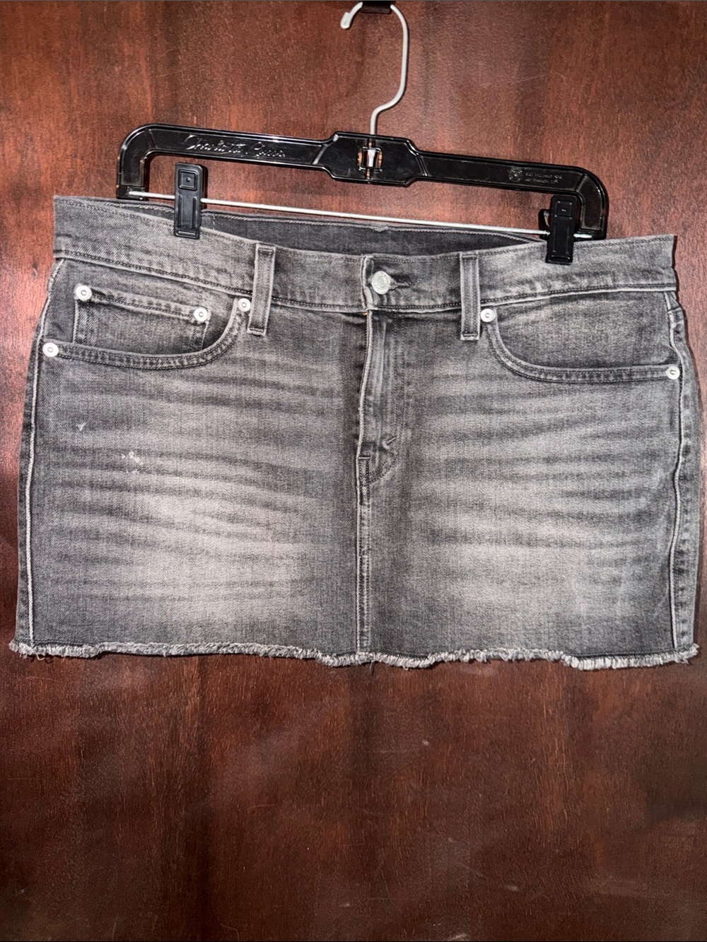 Levi's Black Washed Denim Skirt
